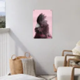 Kaketoe - Vogel - Roze tuinposter los doek klein -sfeer8