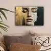 Abstract - Goud - Gezicht - Lippen canvas 2cm klein -sfeer1
