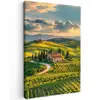 Toscane - Landschap - Wijngaarden Tuinposter op houten frame 2 cm dik klein -3d