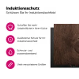 Houtnerf - Textuur - Patroon - Bruin - Rustiek Inductie beschermer vinyl 3mm klein -zzzzzzz-lf-ups