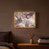Marmer - Rood - Paars - Goud Light Box met batterij (Wandlamp) middel -sfeer4