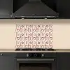 Abstract - Patroon - Beige - Rood keuken achterwand spatscherm klein 900 -sfeer1