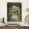 Doorkijk - Tuinboog - Bloemen - Natuur - Pad PET vilt klein -sfeer1