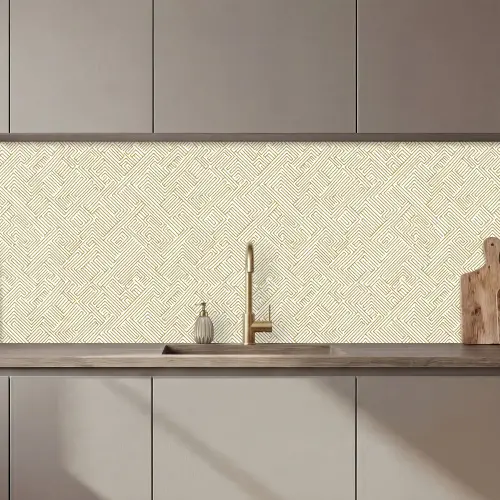 Geometrisch - Lijnen - Groen keuken achterwand 2 middel 871 zz_3dshopping