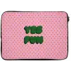 Yes fun - Groen - Roze - Stippen laptophoes neopreen klein -zkaufland3dotto