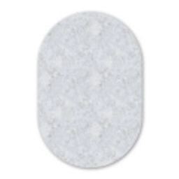 Grijs - Terrazzo-effect - Beton Wandcirkel Ovaal Forex klein 630 -3d