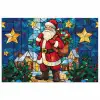 Kerstman - Glas - Kleurrijk poster papier klein -3d