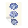 Schelpen - Blauw - Patroon Muursticker klein -3d