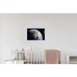 Aarde - Ruimte - Blauw - Groen Muursticker klein -kinderkamer