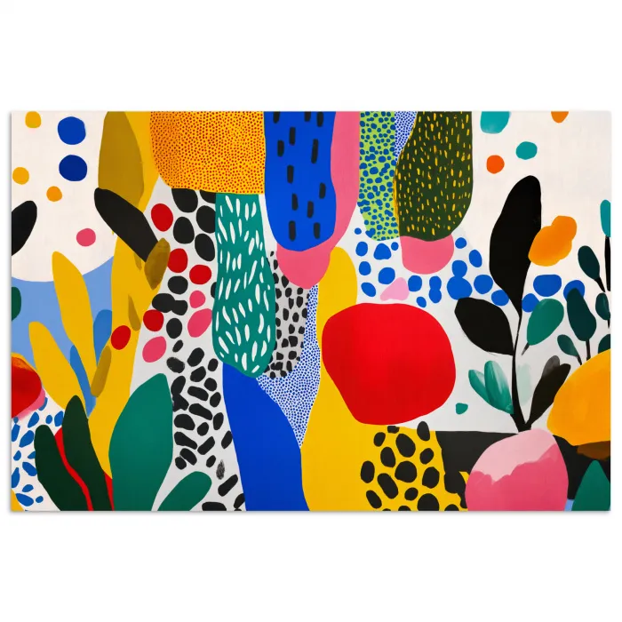 Stippen - Vormen - Modern - Kleuren poster papier klein -3d