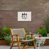 Quotes - Tekst - Geluk zit in 't zonnetje - Zomer Tuinposter op houten frame 2 cm dik klein -sfeer3