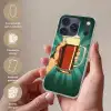 Bierglas - Schuim - Retro - Groen Telefoonhoesje iPhone 17 Pro klein -sfeer3_NL