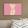 Bonjour - Stippen - Roze- Geel canvas 2cm klein -sfeer3