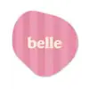 Roze - Gestreept - Belle Wandcirkel Organisch Aluminium middel -3d
