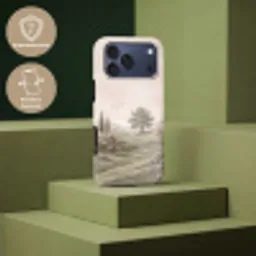 Heuvellandschap - Bomen - Natuur - Groen Toughcase MagSafe Apple iPhone 17 Pro Max klein -USP_PrintM_NL