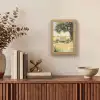 Houten bankje - Bloempotten - Landschap Light Box met kabel (Tafellamp) klein -sfeer2