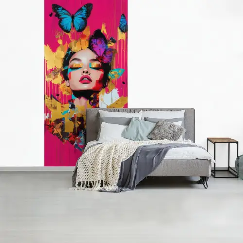 Vrouw - Abstract - Kleurrijk fotobehang vinyl groot -slaapkamer