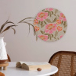 Pioenrozen - Patroon - Roze Akoestische PET Vilt - Rond klein 838 -sfeer3