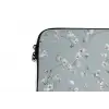 Klassiek - Bloemen - Blauw laptophoes neopreen klein 279 -detail