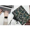 Botanisch - Bloemen - Blauw laptophoes neopreen klein 279 -bureau