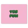 Yes fun - Groen - Roze muismat rubber klein -3d