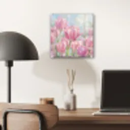 Tulpen - Veld - Lente - Roze plexiglas 5mm klein -sfeer6