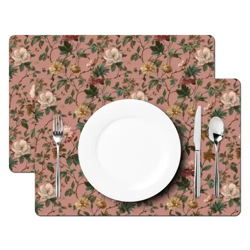 Bloemen - Klassiek - Roze Placemat vinyl groot 368 -zzsfeer2_Kitchenyeah-website