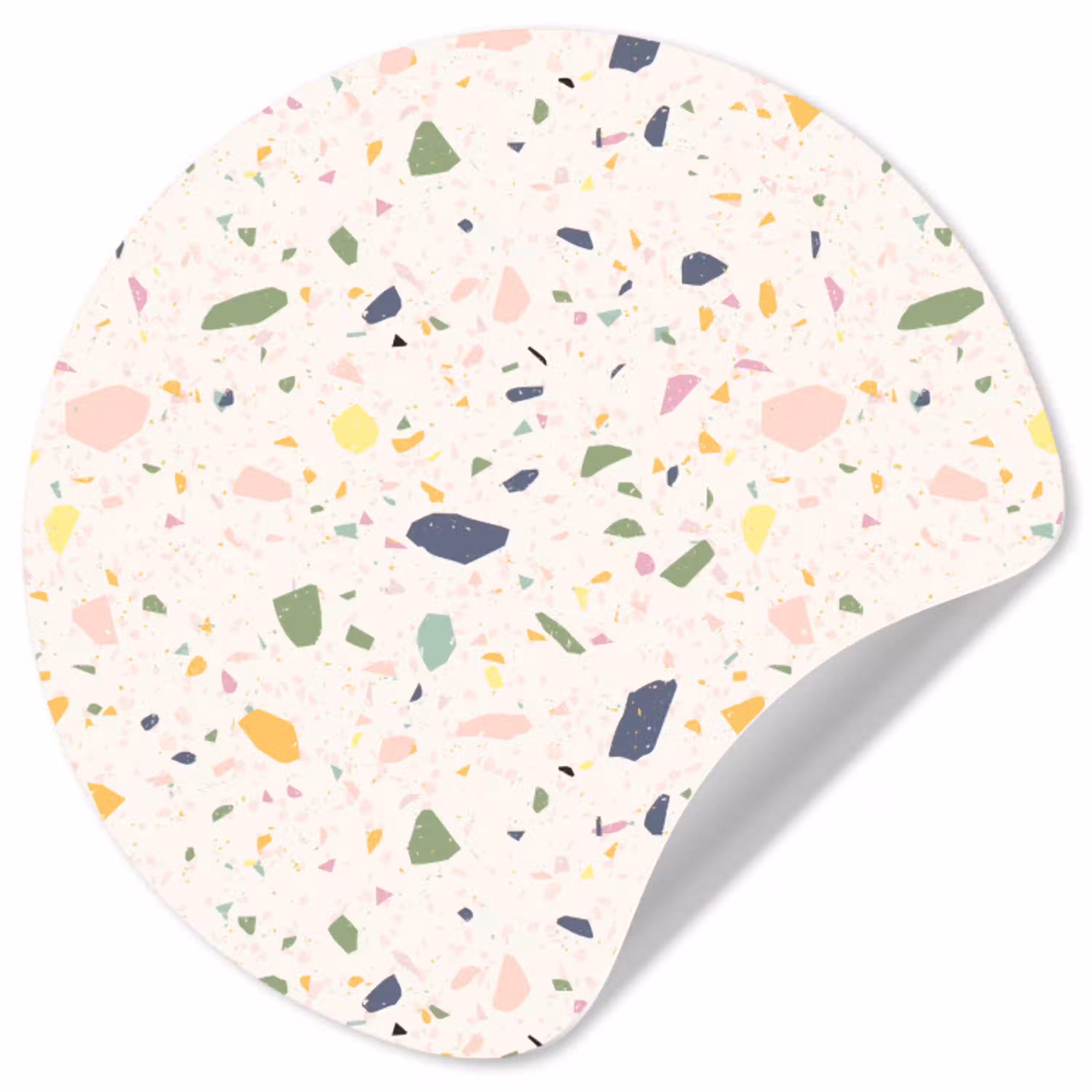 Terrazzo - Patroon - Kleurrijk  - Festival Wandcirkel behangsticker klein 186 -3d
