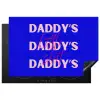 Blauw - Daddy's - Blokletters Inductie beschermer vinyl 3mm klein -3d