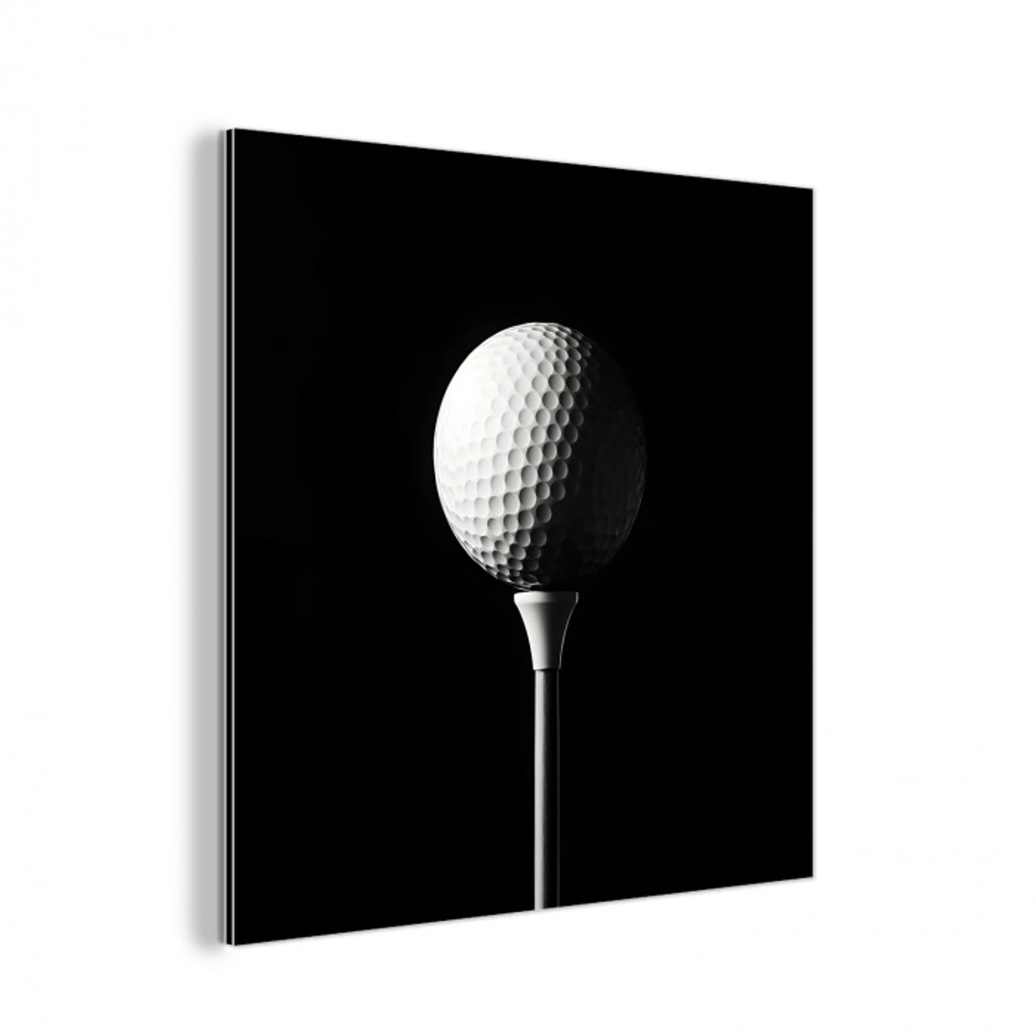 Golfbal - Minimalistisch - Wit aluminium wit klein -3d