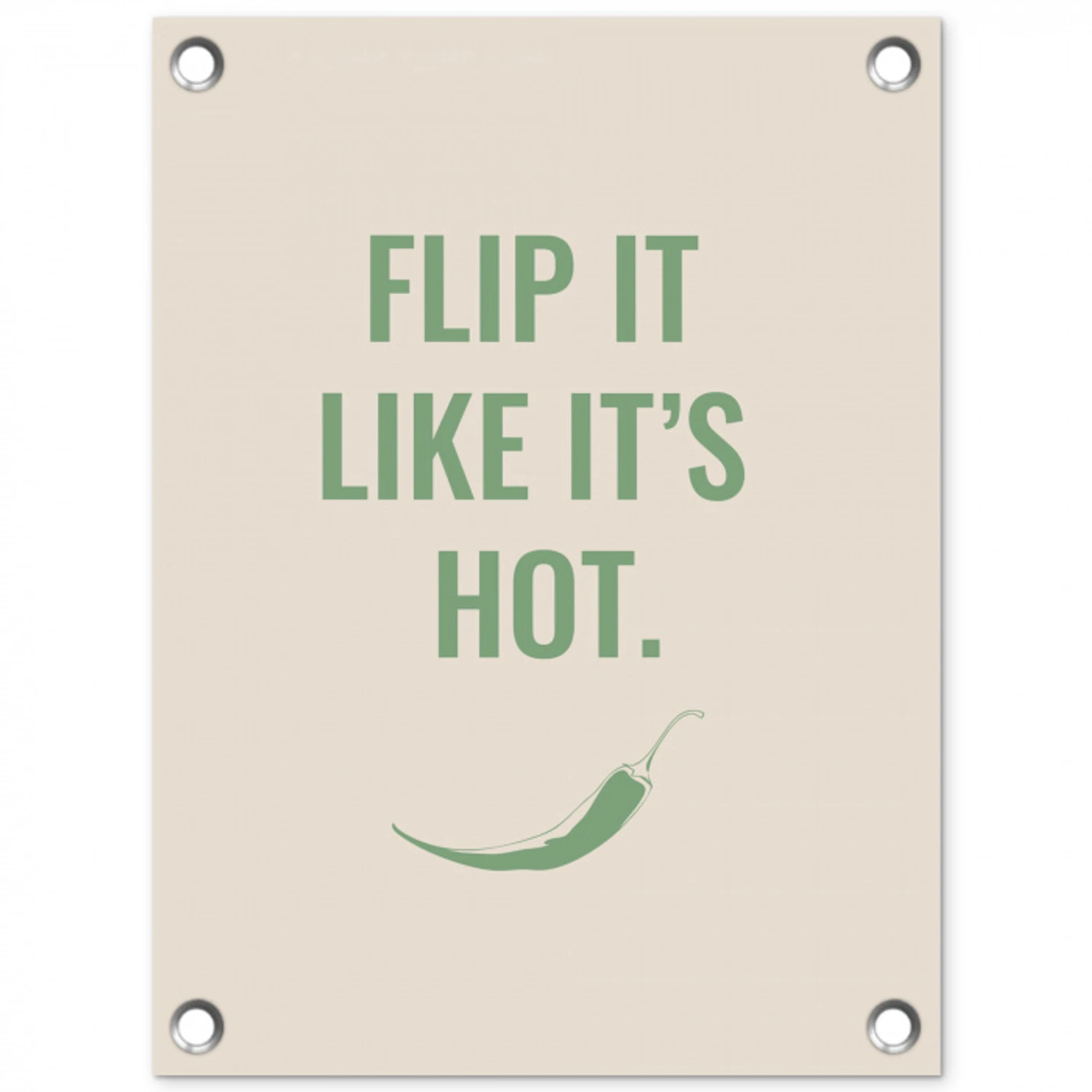Groen - Quote - Zomer - Chilipeper tuinposter los doek klein -3d