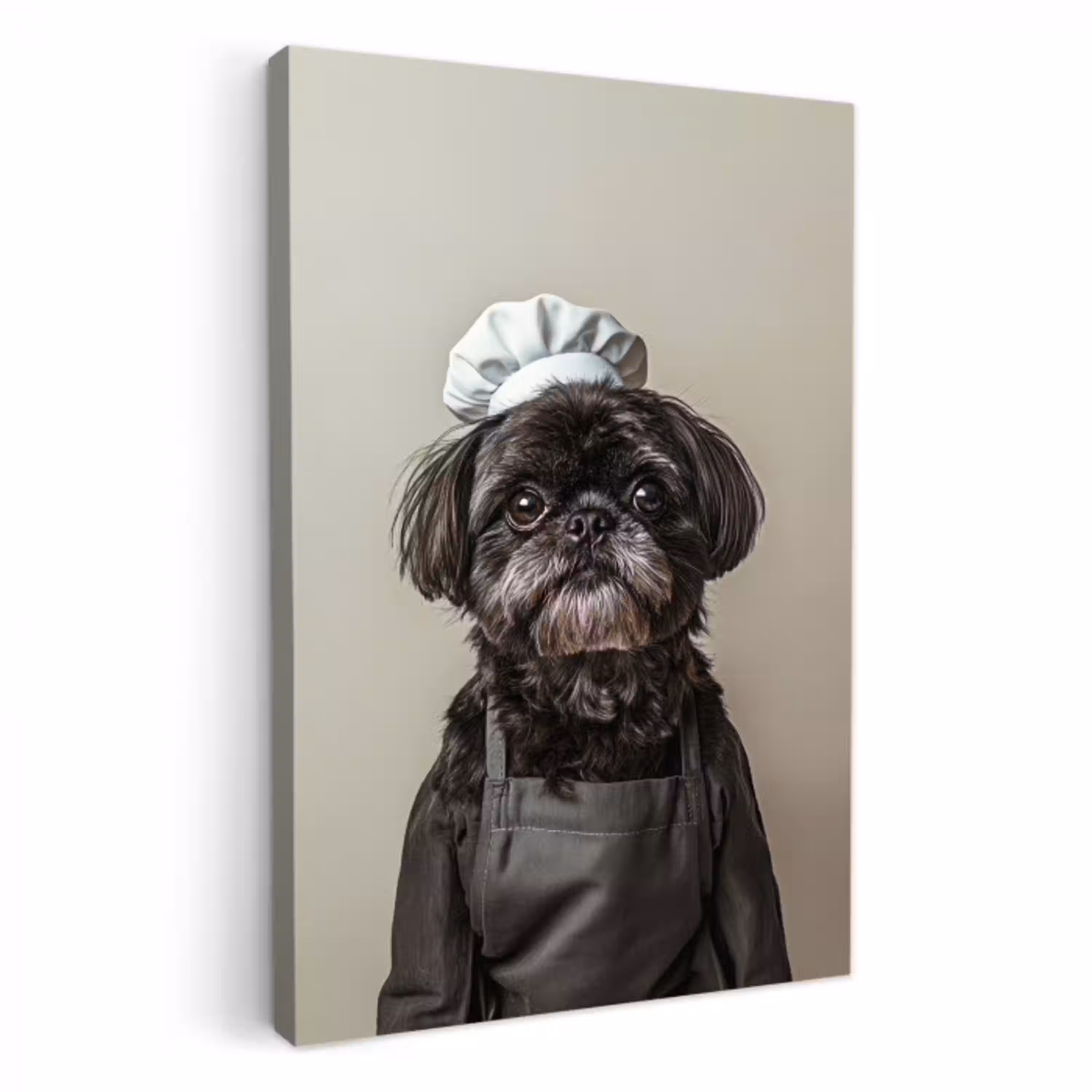 Kokskleding - Zwart - Hondje KitchenYeah - Keuken - Canvas klein -3d