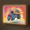 Monstertruck - Auto - Jongens - Kleurrijk Light Box met batterij (Wandlamp kind) middel -z3d_website