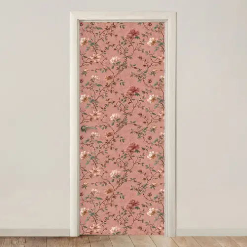 Botanisch - Bloemen - Roze deurposter klein 289 -3d_beige