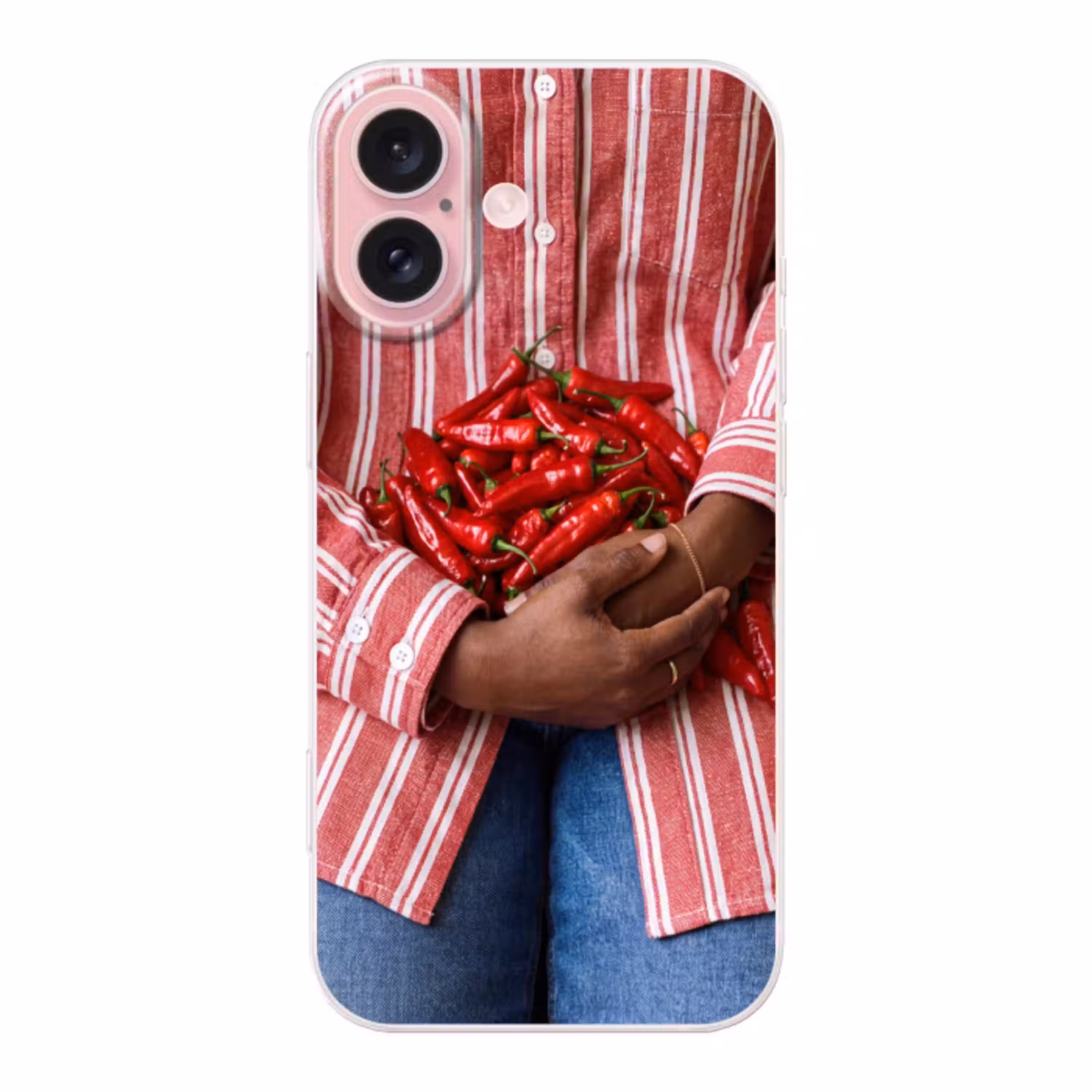 Chilipepers - Rood - Handen Apple iPhone 16 klein -3d