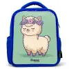 Kawai - Alpaca - Groen Kinderrugzak - Blauw middel -3d