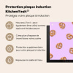 Pretzels - Eten - Paars Inductie beschermer vinyl 3mm middel -zzzzzzusp-haakje_FR