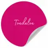 Toedeloe - Roze Wandcirkel behangsticker klein -3d
