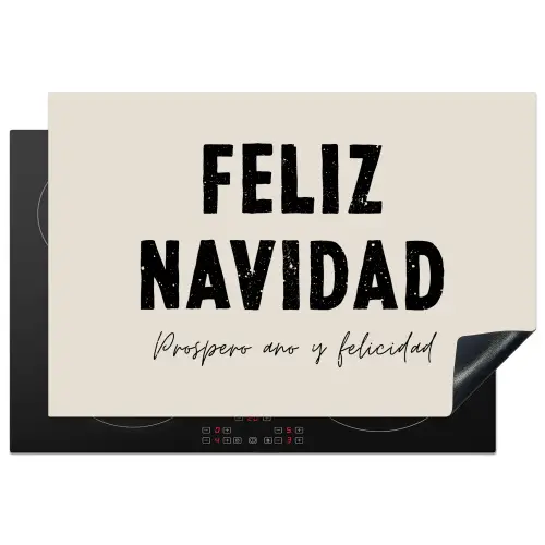 Kerst - Quotes - Feliz navidad - Kerstmis - Feestdagen Inductie beschermer vinyl 3mm klein -3d