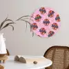 Disco - Bal - Patroon - Roze Wandcirkel kunststof plaat 5mm dik klein 188 -sfeer4