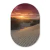 Zonsondergang bij het Nederlandse strand Wandcirkel Ovaal Forex klein -3d