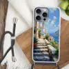 Trap - Huizen - Berglandschap - Zee Hoesje iPhone 16 Pro Max met koord klein -sfeer4