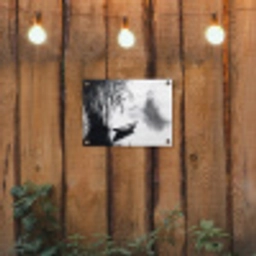 Boot - Rivier - Bamboe - Wit tuinposter los doek klein -sfeer1