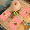 Illustratie - Bloemen - Rand - Roze Placemat vinyl groot -zzsfeer5_Kitchenyeah-website