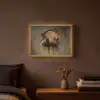 Koptelefoon - Bruin - Verf - Vintage Light Box met batterij (Wandlamp) middel -sfeer4