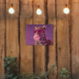 Panter - Zonnebril - Kauwgombel - Roze tuinposter los doek klein -sfeer1