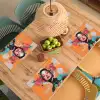 Portret - Vrouw - Abstract - Bloemen Placemat vinyl groot -zzsfeer5_Kitchenyeah-website