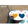 Hartjes - Pastel - Kleurcontrast - Handgetekend Placemat vinyl groot -closeup