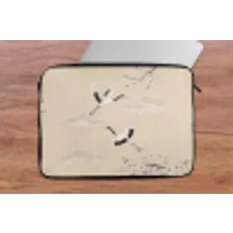 Kraanvogels - Bloesem - Beige laptophoes neopreen klein -tafel