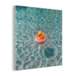 Badeend - Zwemband - Geel plexiglas 5mm klein -z3d